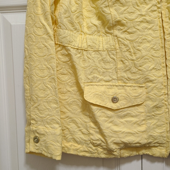 Christopher & Banks Jacket Women's‎ Size M Yellow Design Accents Y2K - Picture 5 of 15